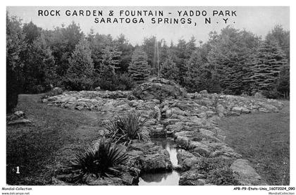 APBP9-0657-ETATS-UNIS - SARATOGA SPRINGS - NY - rock garden and fountain - yaddo park