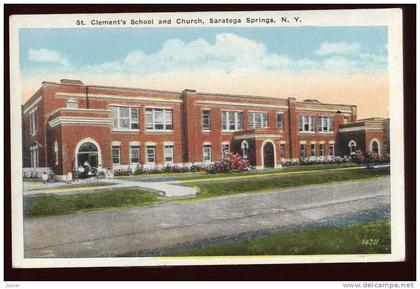 Cpa Usa Etats Unis  Saratoga springs Clement´s School and Church   New York  GP22