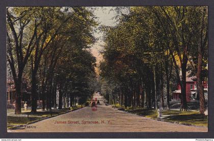 Postcard, United States, Syracuse NY, James Street