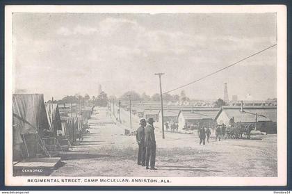 AL Alabama Regimental street Camp McCLELLAN ANNISTON Ala Censored