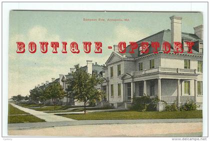 MD - ANNAPOLIS - SAMPSON ROW - VINTAGE POSTCARD UNITED STATES MARYLAND - DOS SCANNE