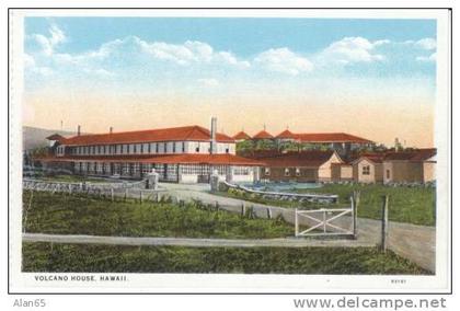 Big Island HI Hawaii, Volcano House, Drive and Buildings, c1910s/20s Vintage Postcard