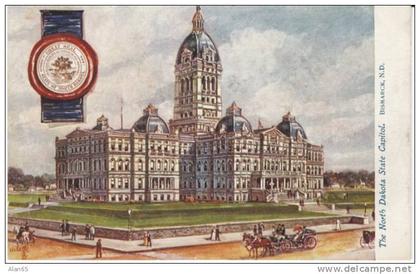 Bismark ND North Dakota, State Capitol Building, Architecture, on c1900s Vintage Tucks Postcard