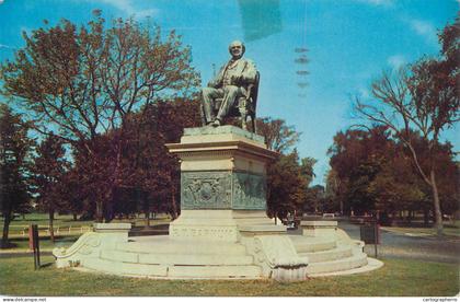 Postcard USA Connecticut Bridgeport seaside park Barnum monument 1961