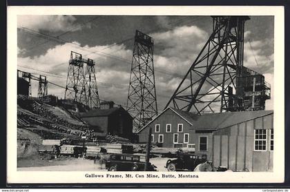 AK Butte, MT, Gallows Frame, Mt. Con Mine