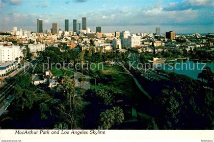 73705035 Los Angeles California MacArthur Park and Los Angeles Skyline