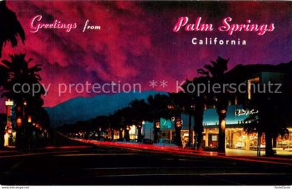 73713769 Palm Springs Palm Canyon Drive at night