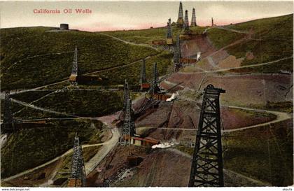 PC CPA U.S. , CA, CALIFORNIA OIL WELLS, Vintage Postcard (b22116)