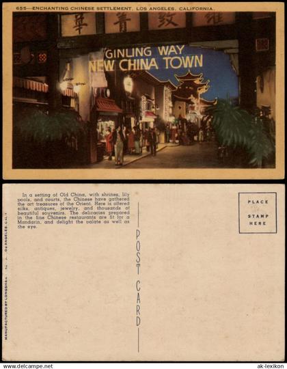 Postcard Los Angeles Los Angeles ENCHANTING CHINESE SETTLEMENT 1934