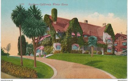 USA ca. 1910/20 superb mint coloured pc "Southern California Winter Home"