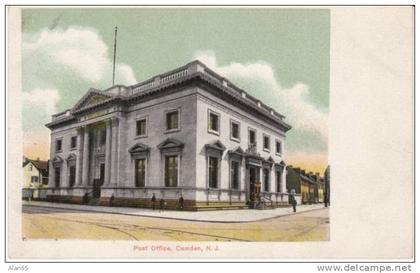 Camden NJ New Jersey, Post Office Building Architecture, c1900s/10s Vintage Postcard