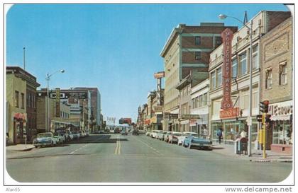 Casper WY Wyoming,  Street Scene, Montgomery Wards Co., Autos, Business, c1960s Vintage Postcard