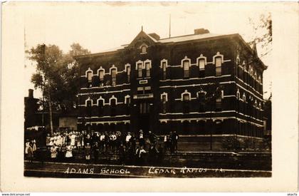 PC CPA US, IA, CEDAR RAPIDS, ADAMS SCHOOL, VINTAGE REAL PHOTO POSTCARD (b6718)