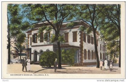 Columbia SC South Carolina, Governor's Mansion, Architecture, c1920s Vintage Postcard