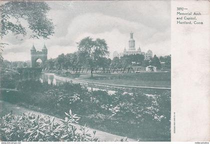 CONNECTICUT - Hartford - Memorial Arch and Capitol 1908