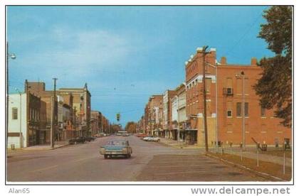 Henderson KY Kentucky, Chrome Street Scene, Auto, c1950s Vintage Postcard