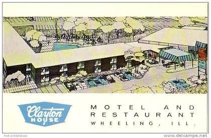 Clayton House - Motel and Restaurant, Wheeling, Ill. - & hotel, illustration