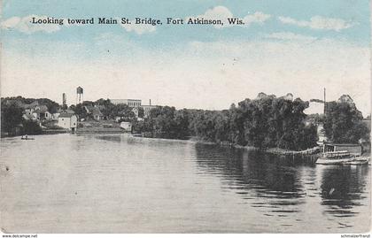 AK Fort Atkinson Looking toward Main St. Bridge a Jefferson Whitewater Oakland Janesville Wisconsin WI United States USA