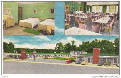 Burnside KY Kentucky, 7 Gables Motel Lodging, c1940s/50s Vintage Linen Postcard