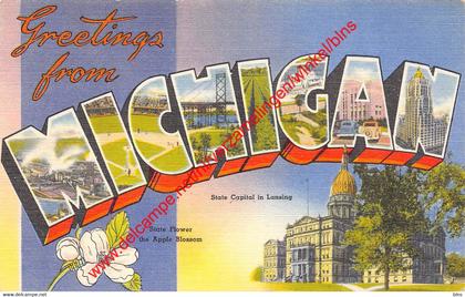 Greetings from Michigan - State Capital in Lansing - Michigan - United States