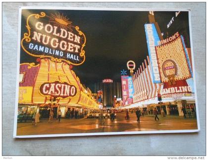 D140320  US  NV  -Las Vegas   Nevada  -Downtown - GOlden Nugget  Gambling Hall -Binion's Casino - Japanese Postcard 1981