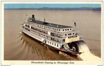 Sternwheeler Cruising on Mississippi River