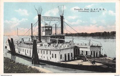 VICKSBURG - Mississippi - Transfer Boat, Q & C.R.R. - bateau