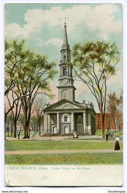 CPA - Carte postale - Etats-Unis - New Haven - Centre Church on the Green - 1907  (CP2354)