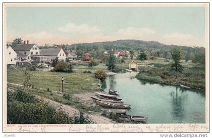 Melvin Village, lake Winnipesaukee New Hampshire, Mirror Lake NH Doane Postmark, c1900s Vintage Postcard