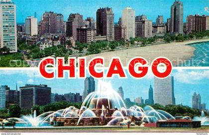 72747911 Chicago Illinois Famous Gold Coast Buckingham Fountain