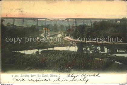 11690499 Akron Ohio Looking down the Canal Bridge