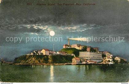 43373403 Alcatraz San Francisco Panorama Mondschein Alcatraz San Francisco