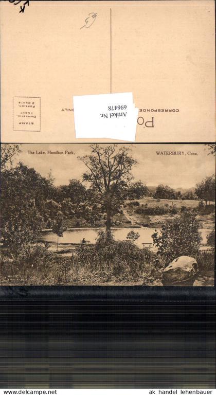 696478 USA Connecticut Waterbury Lake Hamilton Park
