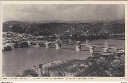 Chattanooga    Market St. and Walnut St. Bridges across the Tennessee River 1940