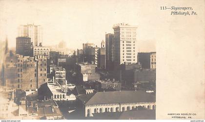 PITTSBURGH (PA) Skyscrapers - REAL PHOTO - Publ. American Novelty Co. 113