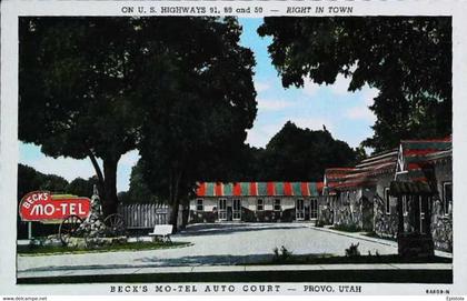 ► Provo (utah)  The BECK'S MO-TEL (Motorist hotel) (AAA)  Auto Court 1950s