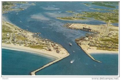 Galilee & Jerusalem RI Rhode Island, Harbor Outlet to Sea from Air, c1950s Vintage Postcard