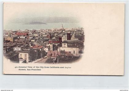 SAN FRANCISCO (CA) General view of the city from California and Taylor Streets - Private Mailing Card