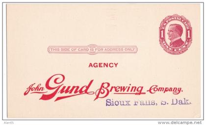 Sioux Falls South Dakota, Gund Brewing Company Order Form on c1910s Vintage Postcard