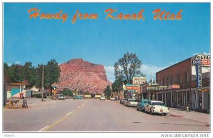 Kanab UT Utah, Main Street, Auto, Business Signs, Utoco Gas Sign, c1950s Vintage Postcard