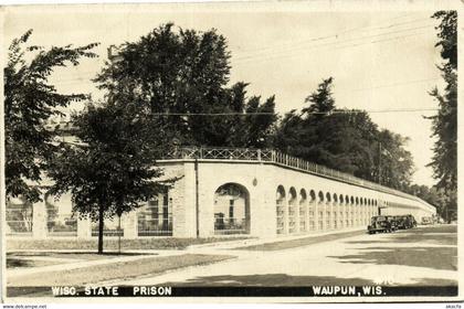 PC US, WI, WISCONSIN STATE PRISON, WAPUN, Vintage REAL PHOTO Postcard (b29580)