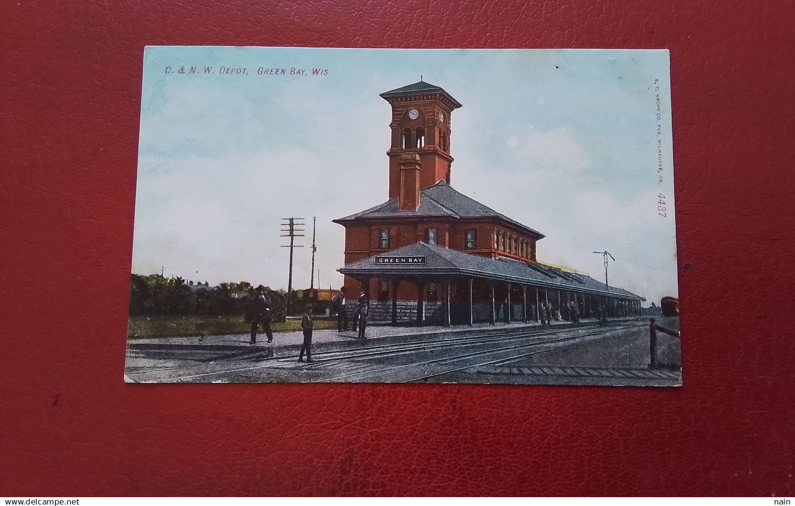 ETATS UNIS - GREEN BAY - C& N. W . DEPOT , GREEN BAY , WIS  -- - - -" TRES RARE " -