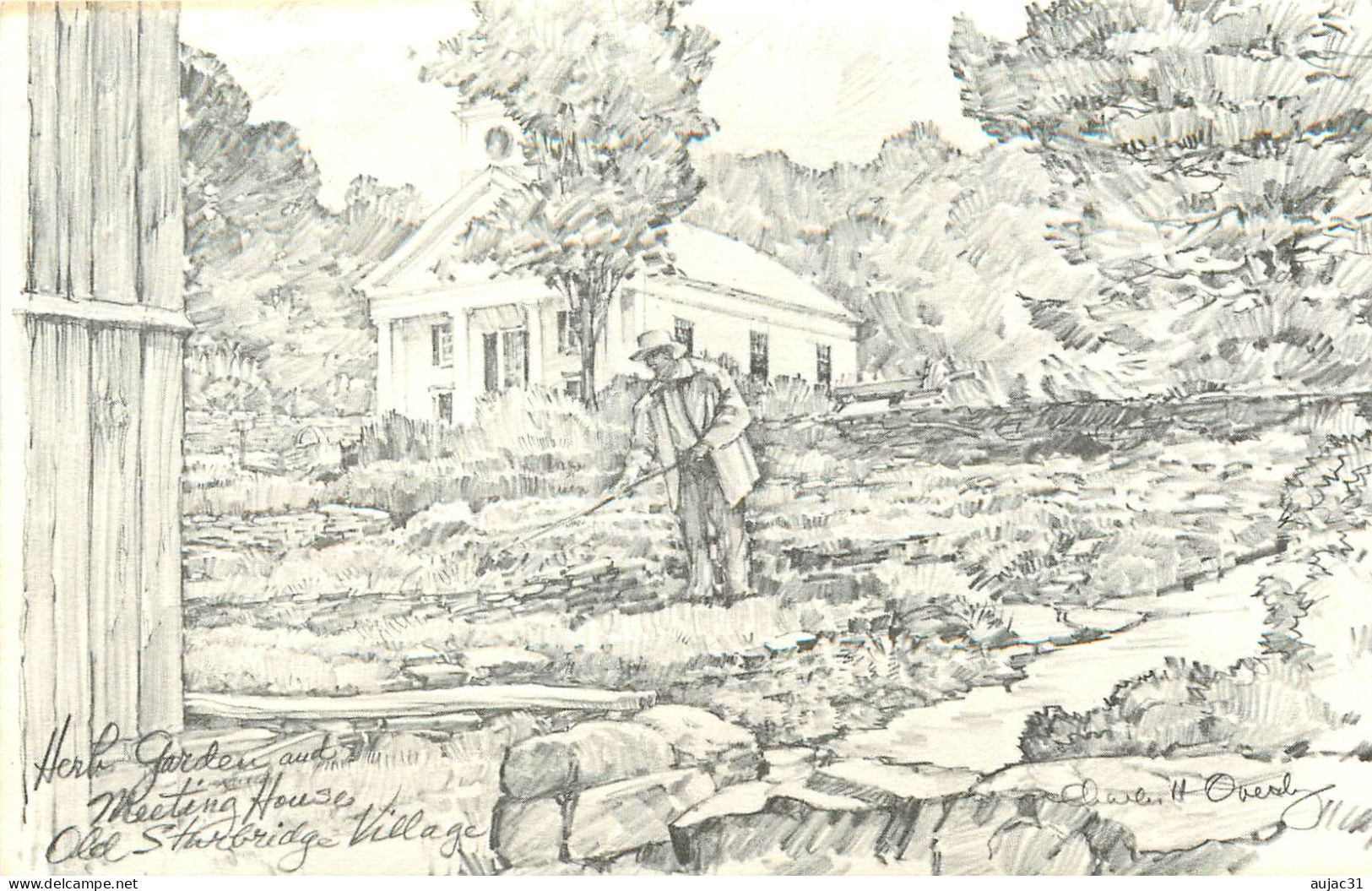 Etats-Unis - MA -  Massachusetts - Illustrateurs - Illustrateur - Agriculture - Old Sturbridge Village - Meeting house