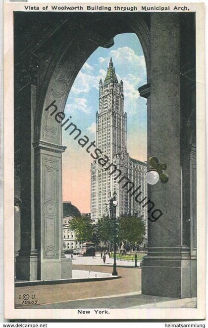 New York City - Vista of Woolworth Building - Gebrauchsspuren - Edition Haberman's Bronx New York