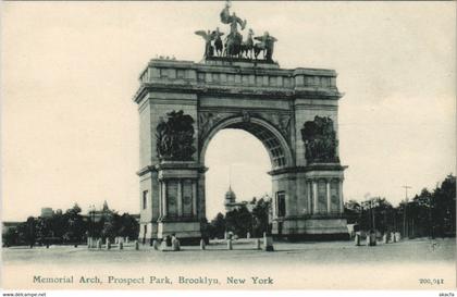 CPA AK Memorial Arch Prospect Park Brooklyn NEW YORK CITY USA (790363)