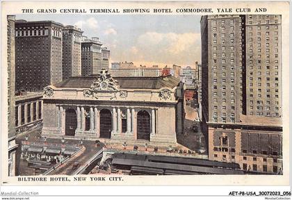 AETP8-USA-0638 - NEW YORK CITY - the grand central terminal showing hotel commodore - yale club and biltmore hotel
