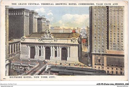 AJEP5-ETATS-UNIS-0502 - the grand central terminal showing hotel commodore - yale club and biltmore hotel - NEW YORK
