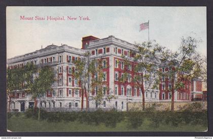 Postcard, United States, New York City NY, Mount Sinai Hospital