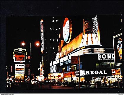 ►  Pepsi cola TIME SQUARE   Vintage Card 1960s   - NEW YORK CITY
