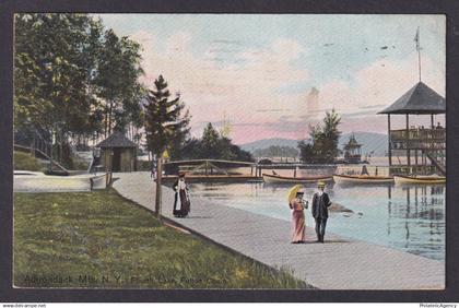 Postcard, United States, Adirondack Mts NY, Fourth Lake, Fulton Chain